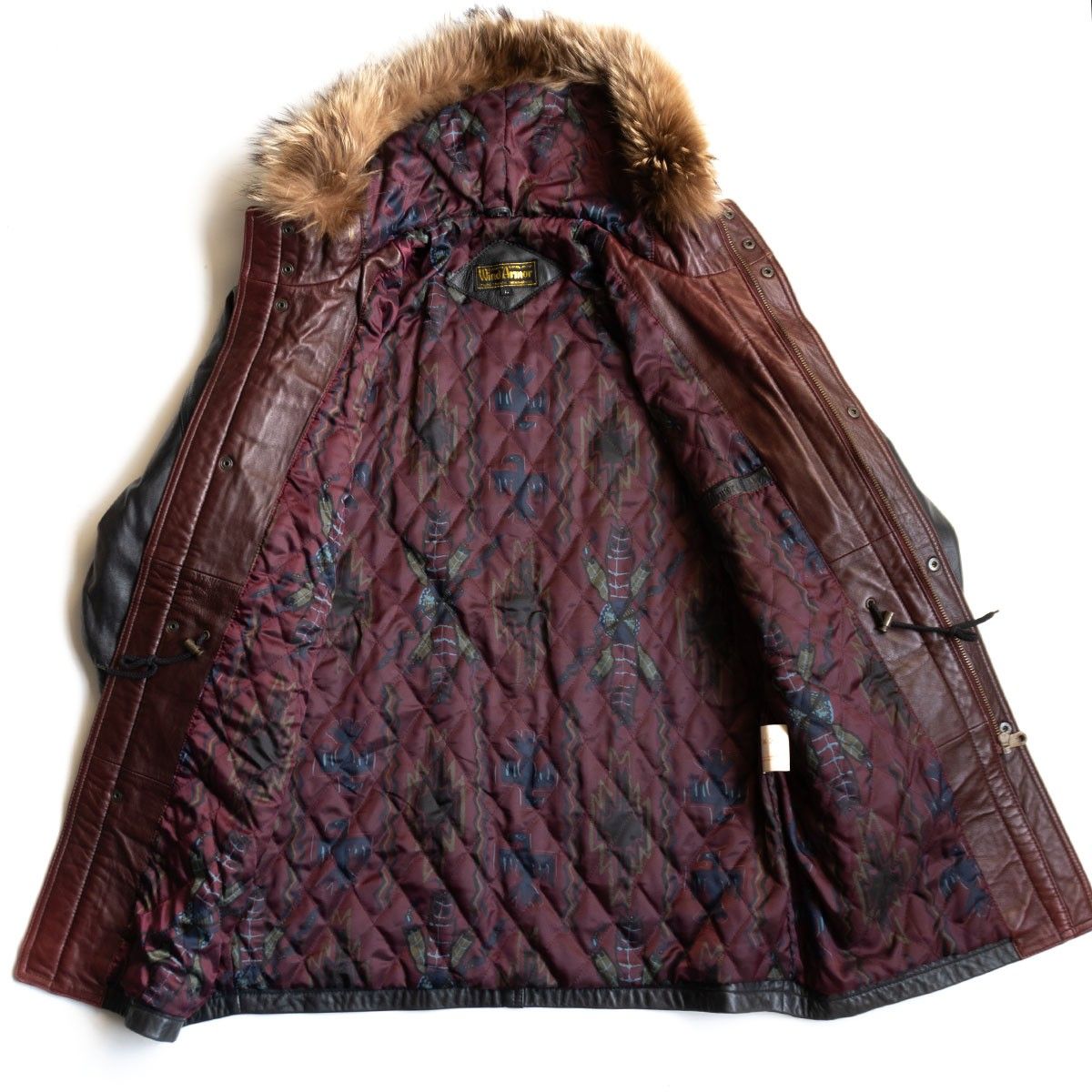 WIND ARMOR ファージャケット 美品】WIND ARMOR【レザー ファー コート】L ブラック ウインド