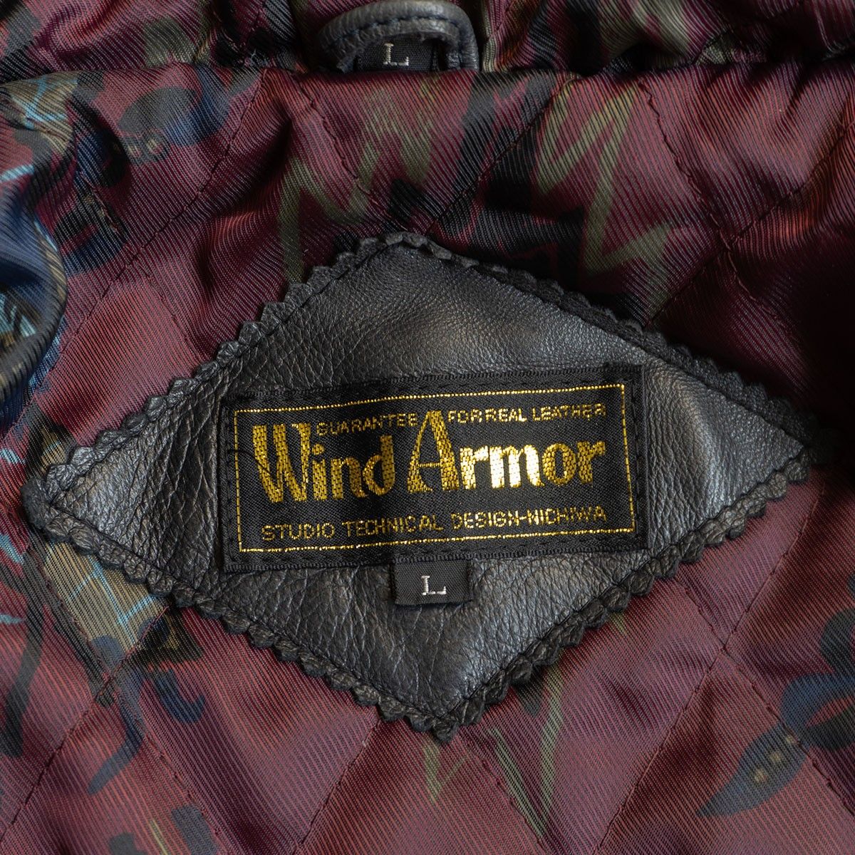 美品】WIND ARMOR【レザー ファー コート】L ブラック ウインド