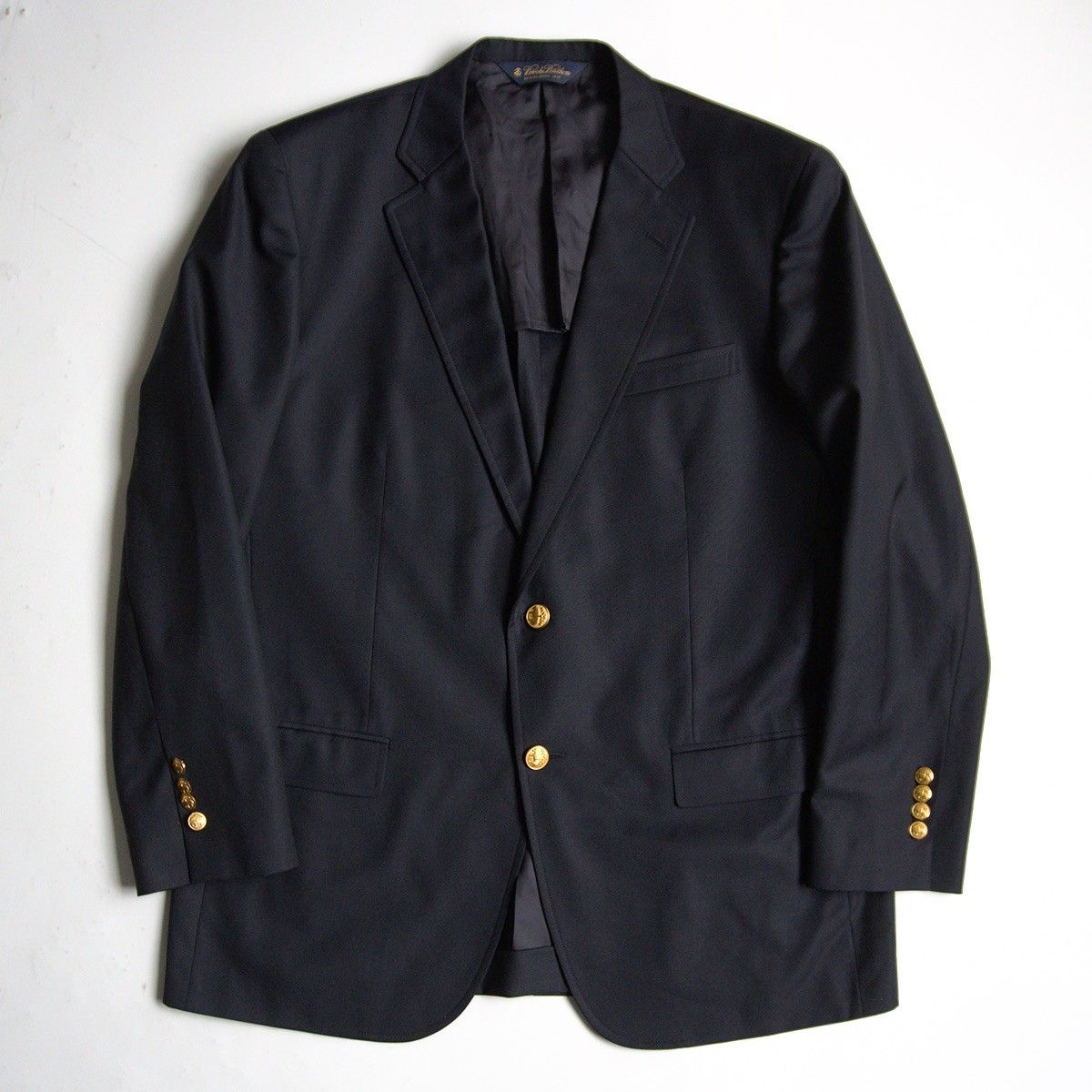 最高級品】BROOKS BROTHERS【テーラードジャケット /紺ブレ】42REG 金