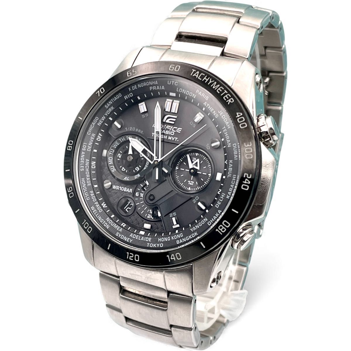  CASIO カシオ EDIFICE エディフィス EQW-T 1010 電波 ソーラー メンズ 時計 クロノグラフ アナログ 5745-24-35 腕時計(クォーツ) 腕時計(アナログ)