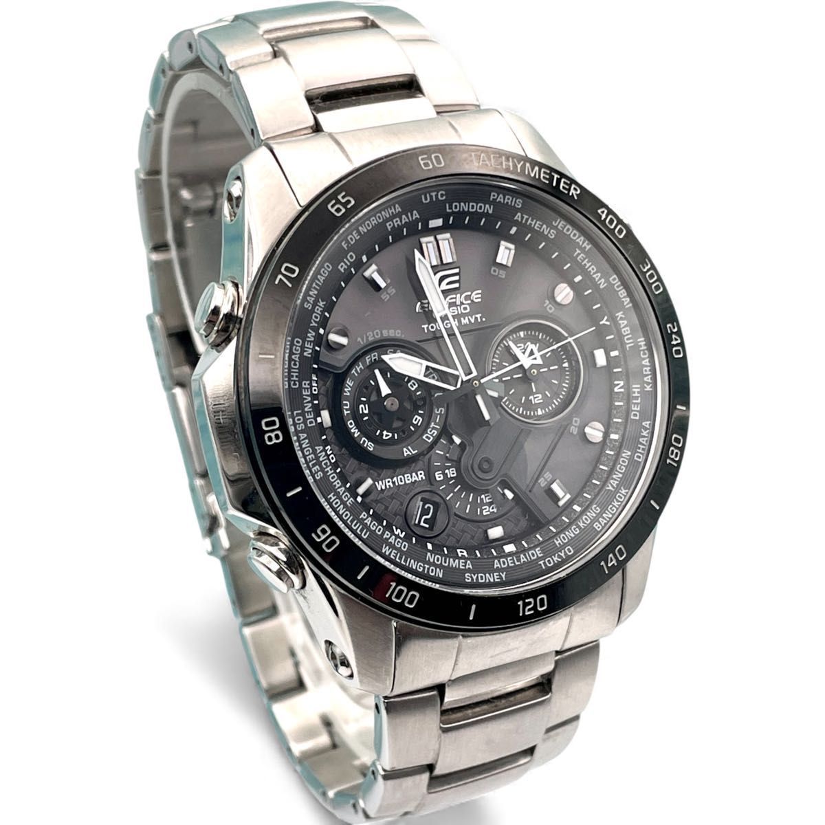 CASIO カシオ EDIFICE エディフィス EQW-T 1010 電波 ソーラー メンズ 時計 クロノグラフ アナログ 5745-24-35