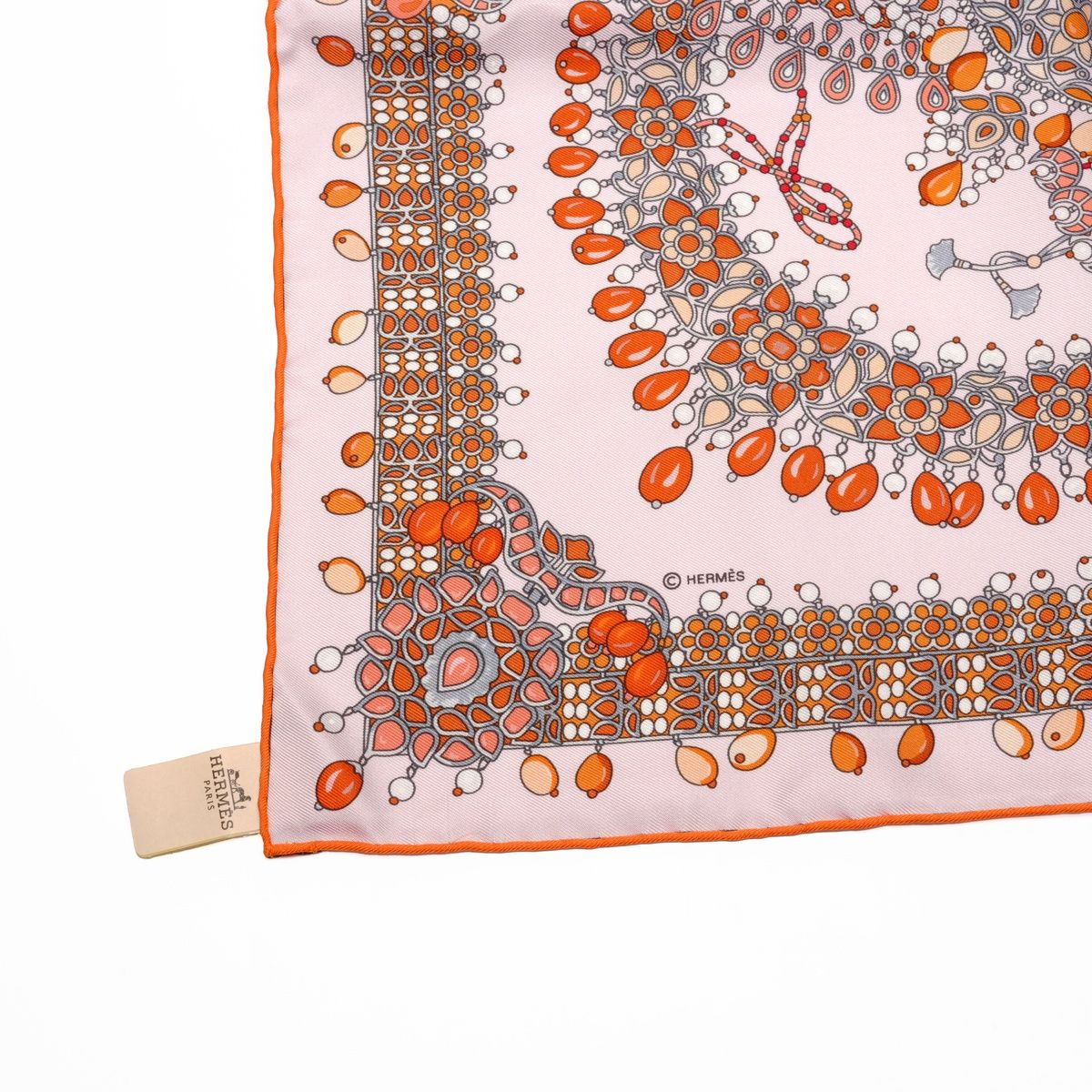 HERMES エルメス スカーフ シルク カレ 90 PARURES DES MAHARAJAS