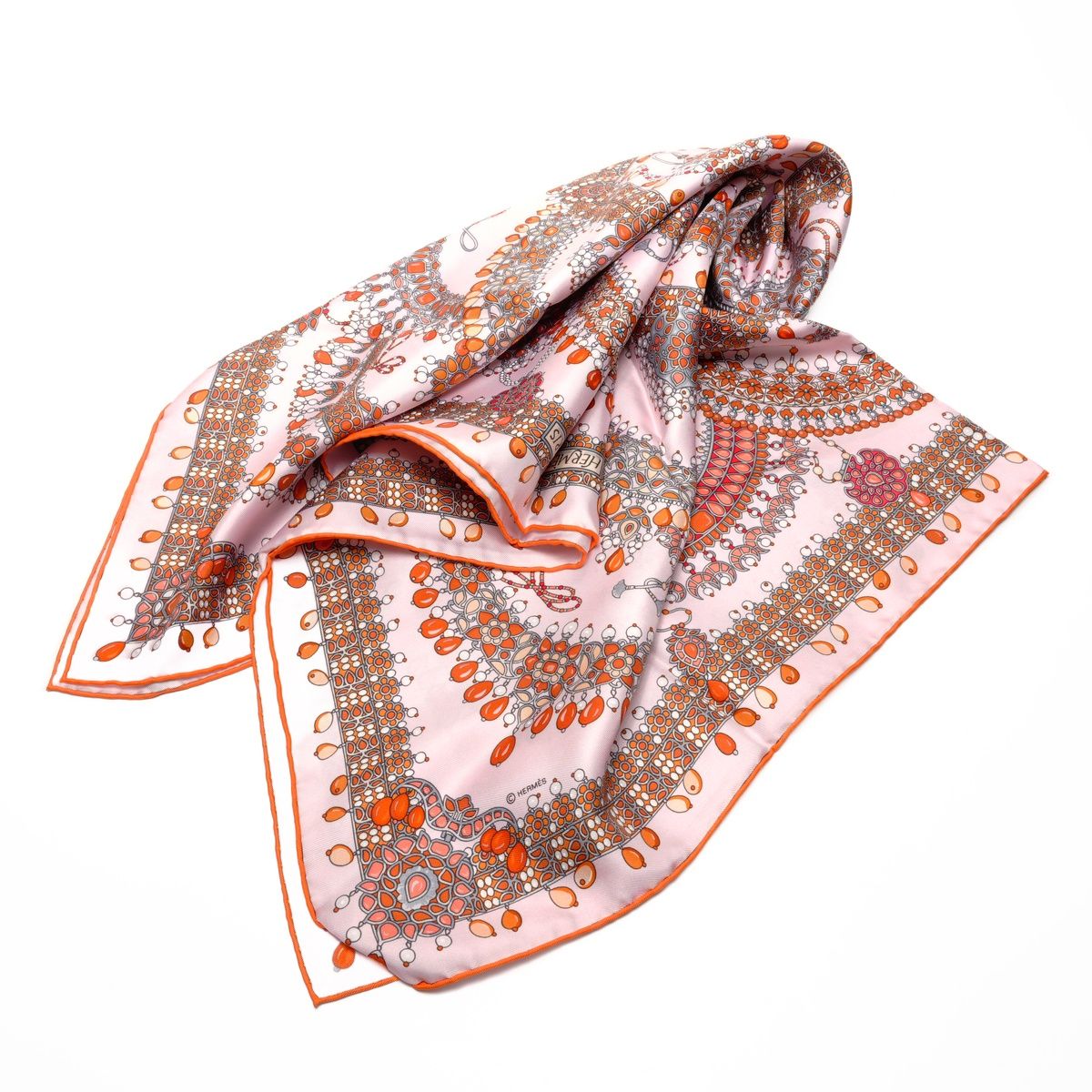HERMES エルメス スカーフ シルク カレ 90 PARURES DES MAHARAJAS