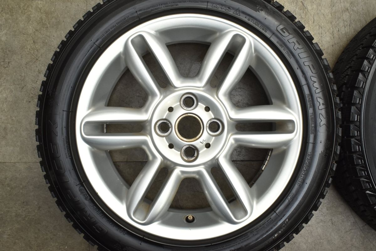 程度良好品 MINI R 56 ミニクーパー 16 in 6 5 J 48 PCD 100 GRIPMAX GRIP ICE X 195 55 グリップアイス 57 54 53 52 50
