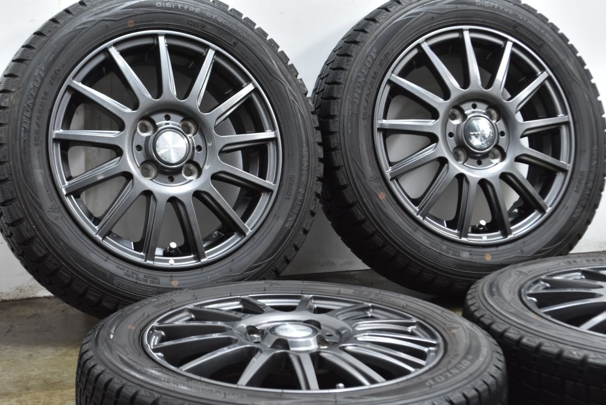 WEDS 14 in 4 5 J 45 PCD 100 ダンロップ WM 01 155 65 R N ONE BOX WGN ワゴンR アルト スペーシア タント ムーヴ ウェイク