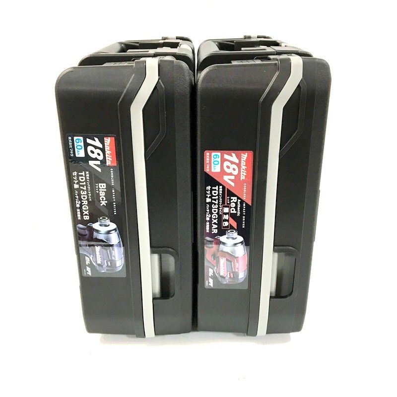 マキタ makita 18 V 充電式インパクトドライバ 2台セット ブラック オーセンティックレッド DW 3723