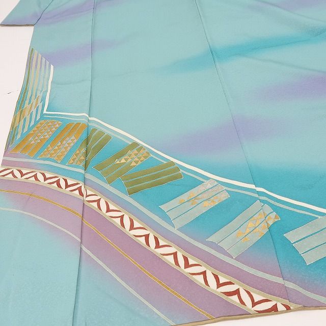 六花-RIKKA- 美品 正絹 友禅作家 千地泰弘落款 訪問着 手縫い仕立て 六花-RIKKA- 美品 正絹 友禅作家 千地泰弘落款 訪問着 手縫い仕立て