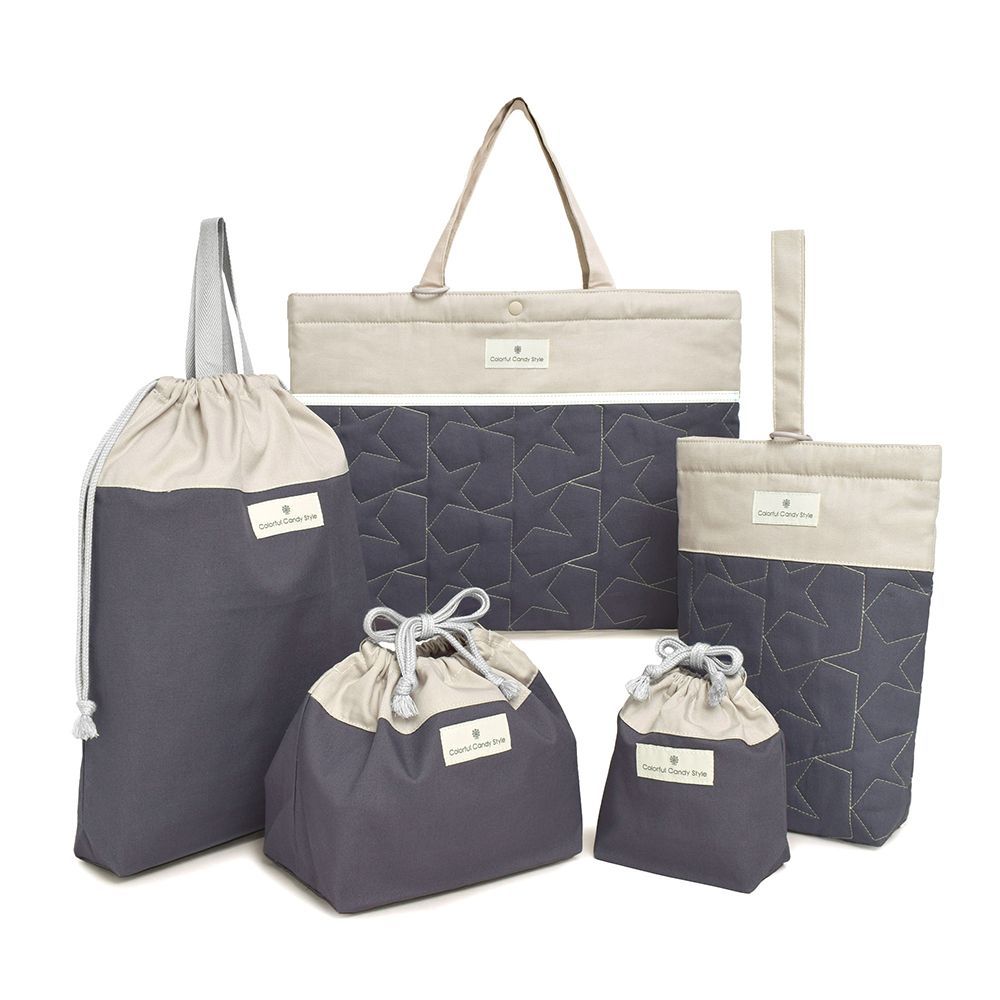 COLORFUL CANDY STYLE 入園入学セット キルティング くすみ無地 くすみアッシュブルー