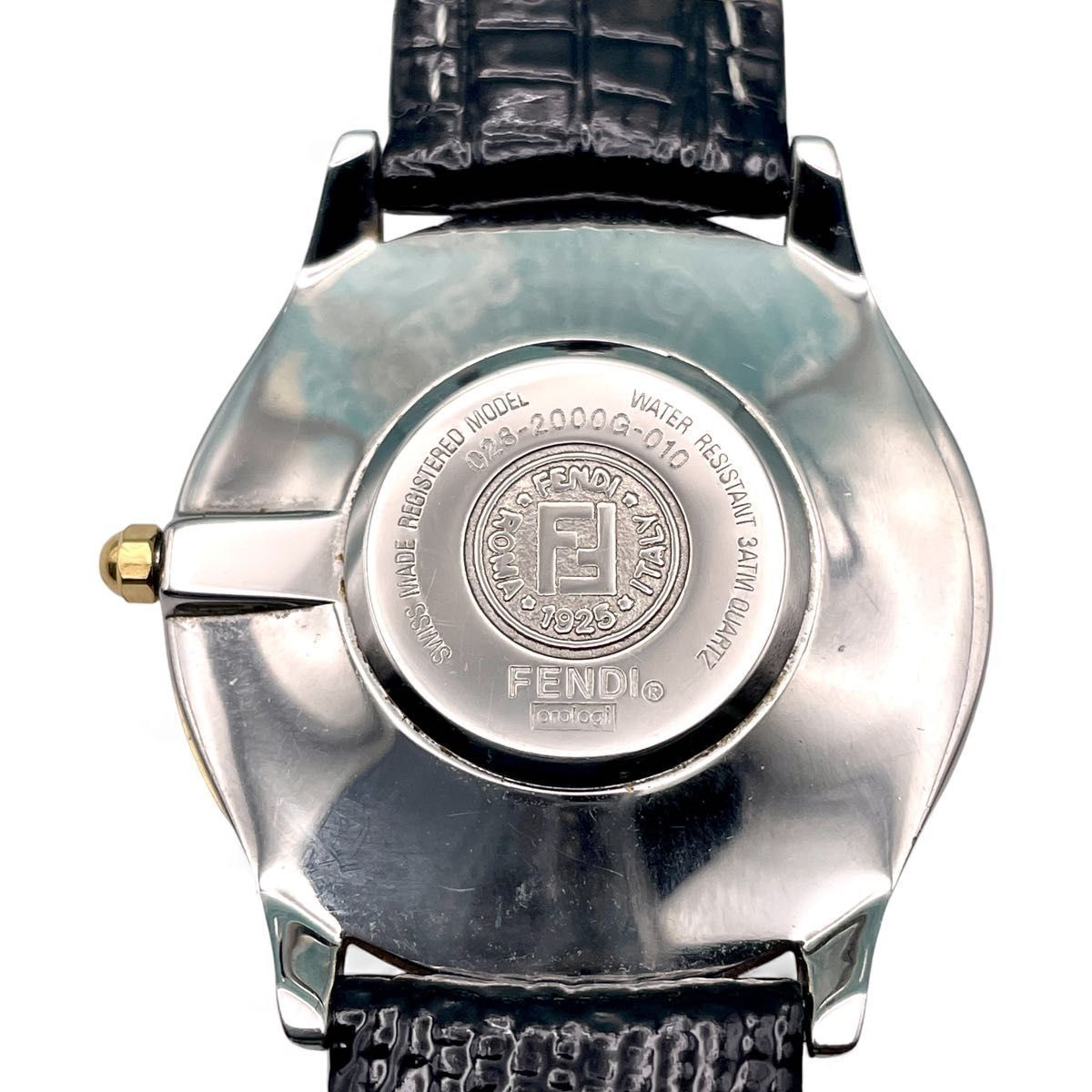 美品 □ 稼働 FENDI フェンディ 2000G 白文字盤 ゴールドベゼル