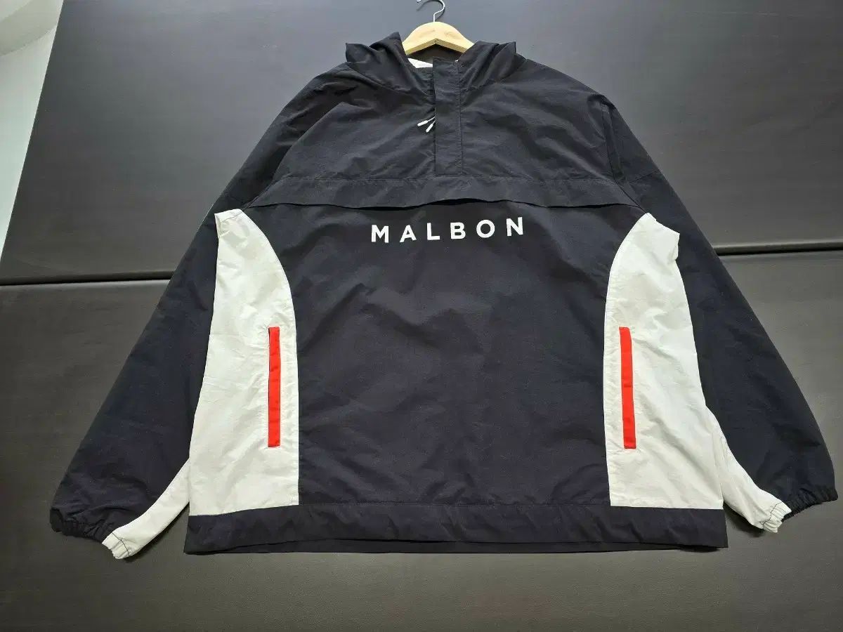 マルボンゴルフ ブラック 白 バイ Anorak アノラック ウィンドブレーカー アウター