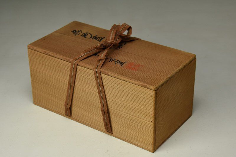 蔵C9714b】幸兵衛窯 呉須蓋茶碗 五客 共箱 - メルカリ