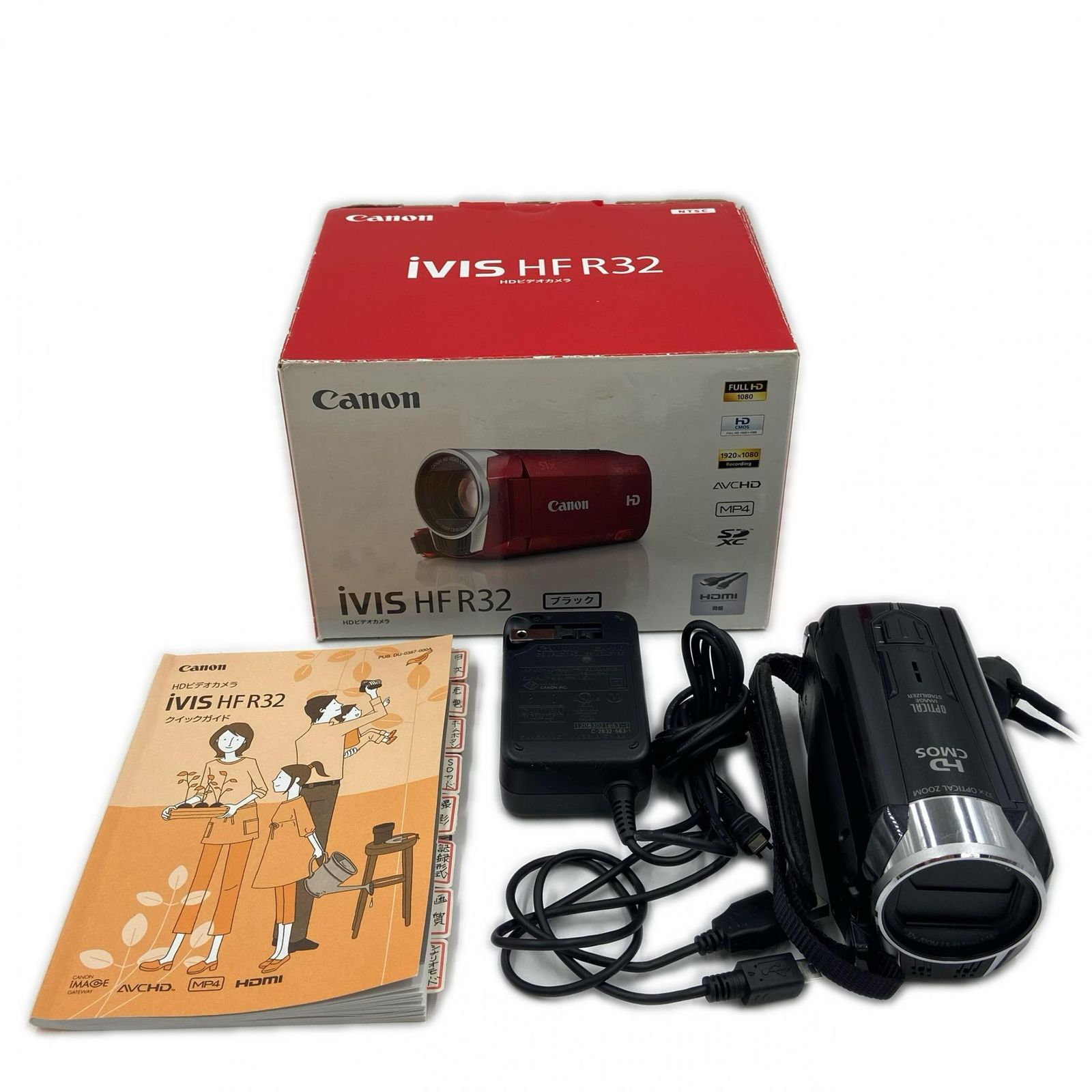 canon キャノン ハイビジョン デジタルビデオカメラ iVIS IVISHFR32BK