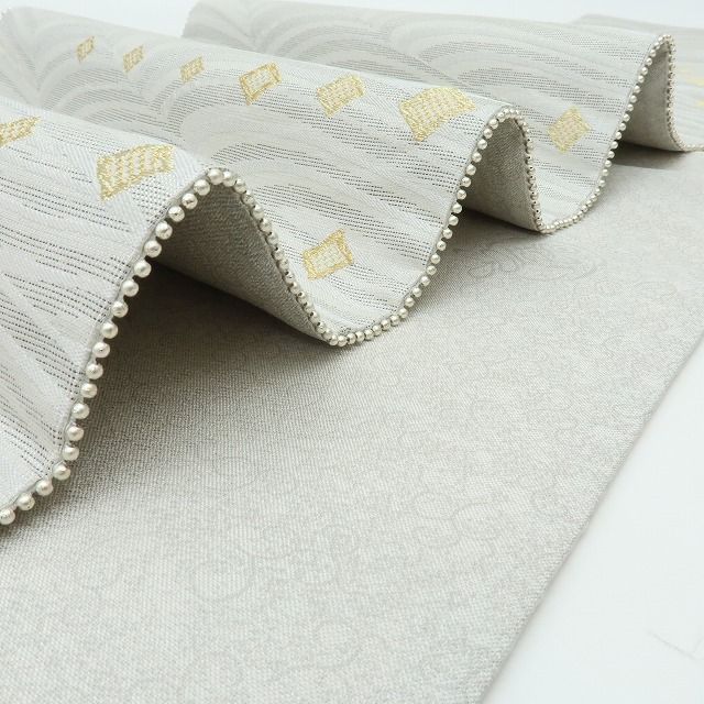  六花 RIKKA 正絹 刺繍 袋帯 着物 A 4170 袋帯 帯