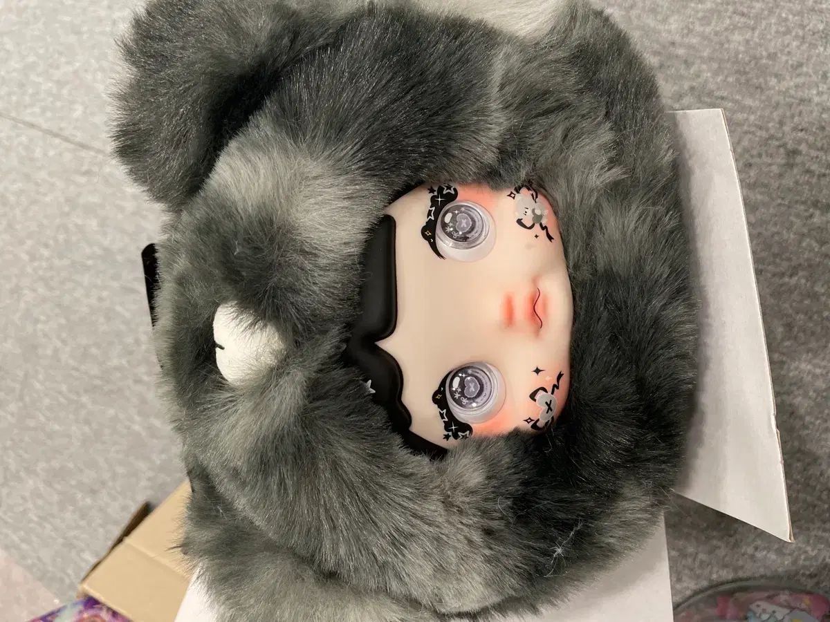 ノミバッグぬいぐるみ ベイビースリー グレー