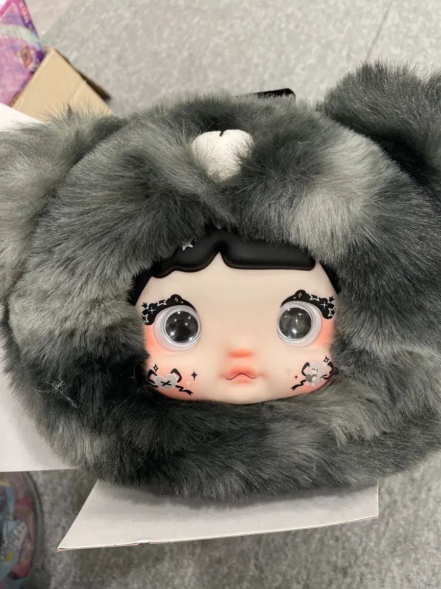 ノミバッグぬいぐるみ ベイビースリー グレー