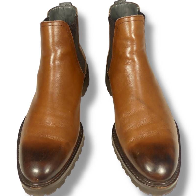 nano universe ナノユニバース サイドゴアブーツ 26.5 レザー WH 本革 メンズ 茶 ブラウン サイドゴアブーツサイズ26.5 cm一覧 SEULB屋着古 X 8164