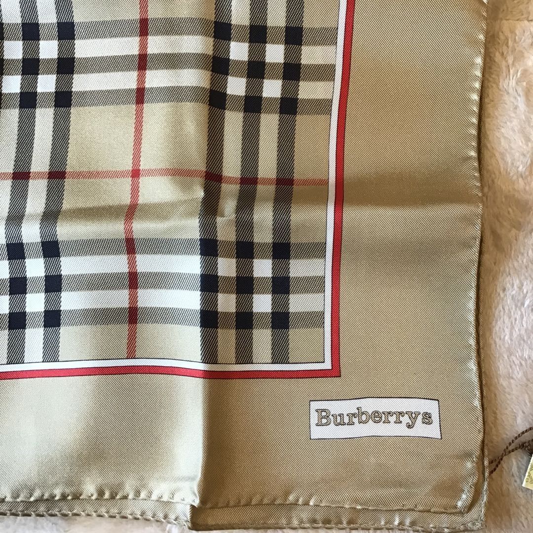 バーバリーズ Burberrys シルク ミニ スカーフ ビンテージ ノバ