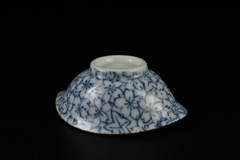  蔵C 9103 p 2 染付 桜文 小鉢 豆鉢 五客 陶芸 工芸品