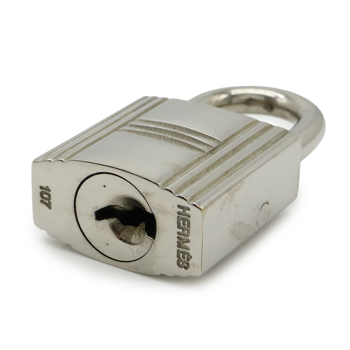 HERMES エルメス カデナ パドロック 南京錠 No.107 鍵 カギ キー付き