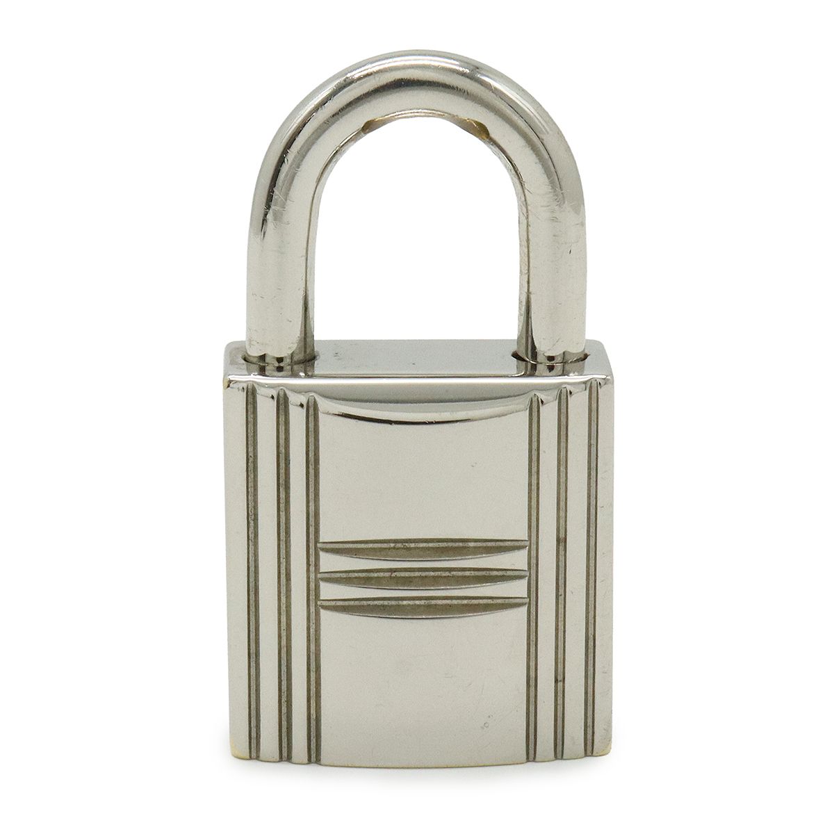 HERMES エルメス カデナ パドロック 南京錠 No.102 鍵 カギ キー付き メタル シルバー