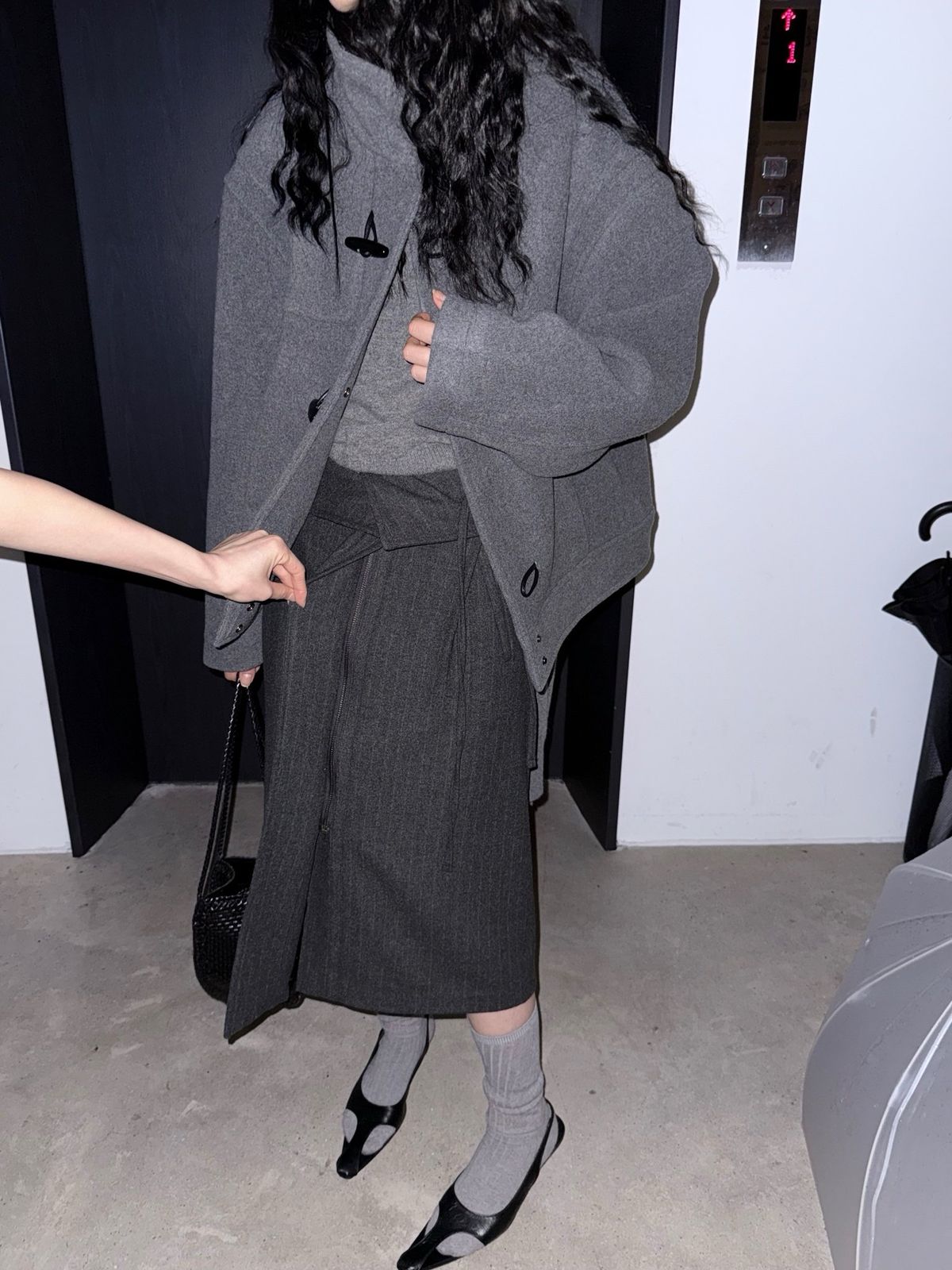 25 FW コム デ ギャルソン スカート ミディ丈 sk