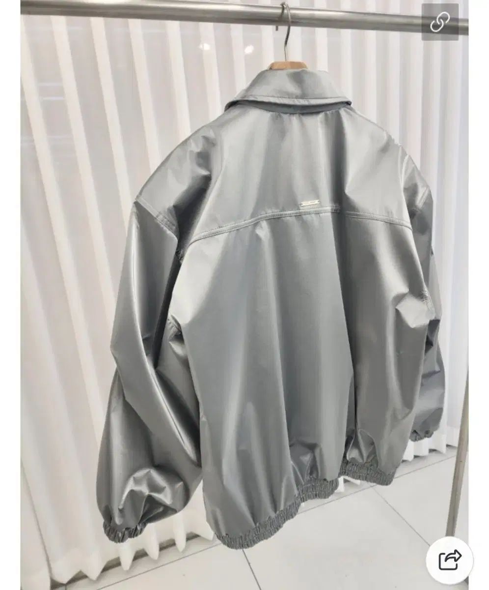  THE FIRST グロッシー ブルゾン シルバー ジャンパー ブルゾン ジャケット アウター