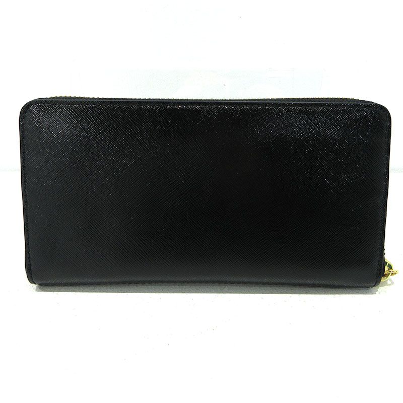 MARC JACOBS マークジェイコブス ラウンドファスナー長財布 ネイビー×ブラック 124