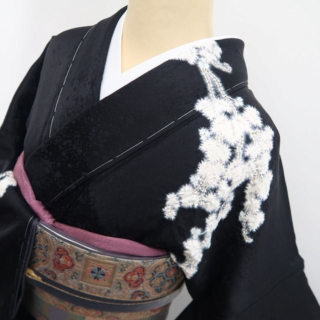 専用Y3603❁新品 単衣 正絹 滝泰謹製 絞り 仕付け糸付 訪問着 着物 ❁tomihisa❁新品 滝泰謹製 相良刺繍 絞り 着物 正絹 仕付け糸付“桜や