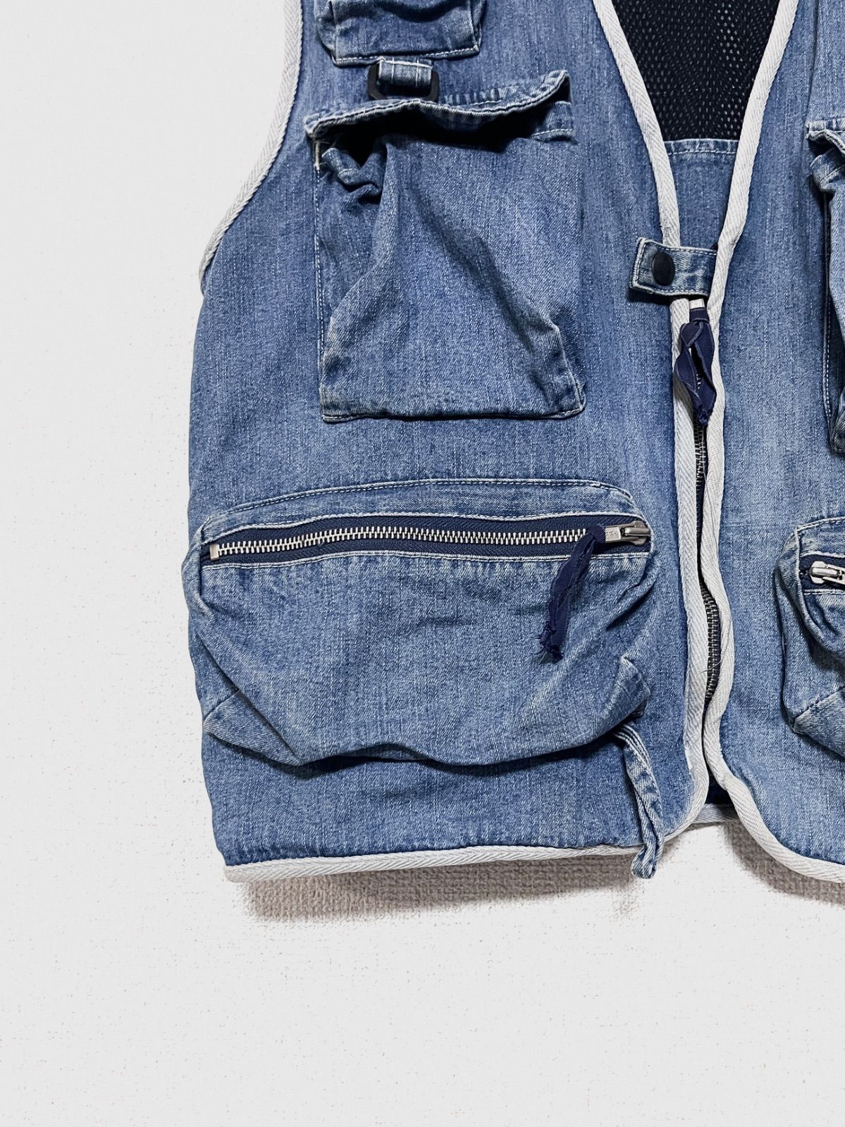 90s 古着 vintage デニム indigo フィッシング ベスト XL 90s 古着 vintage デニム indigo フィッシング ベスト XL