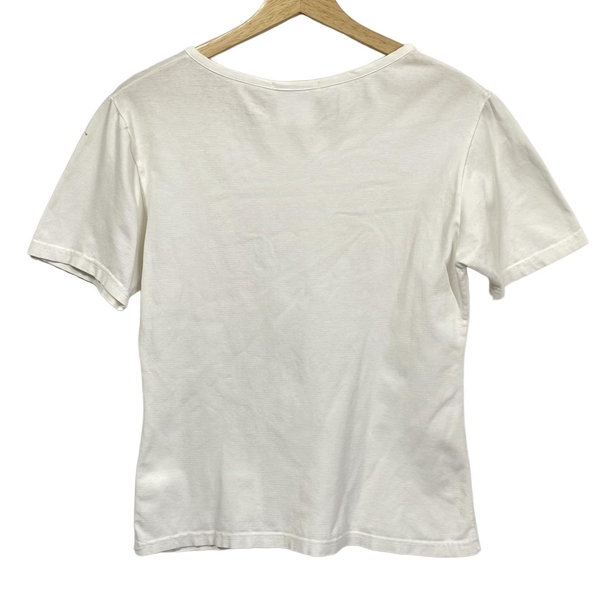 DIOR ChristianDior ディオール クリスチャンディオール 半袖Tシャツ サイズ40 M レディース - 白×アイボリー クルーネック ラメ