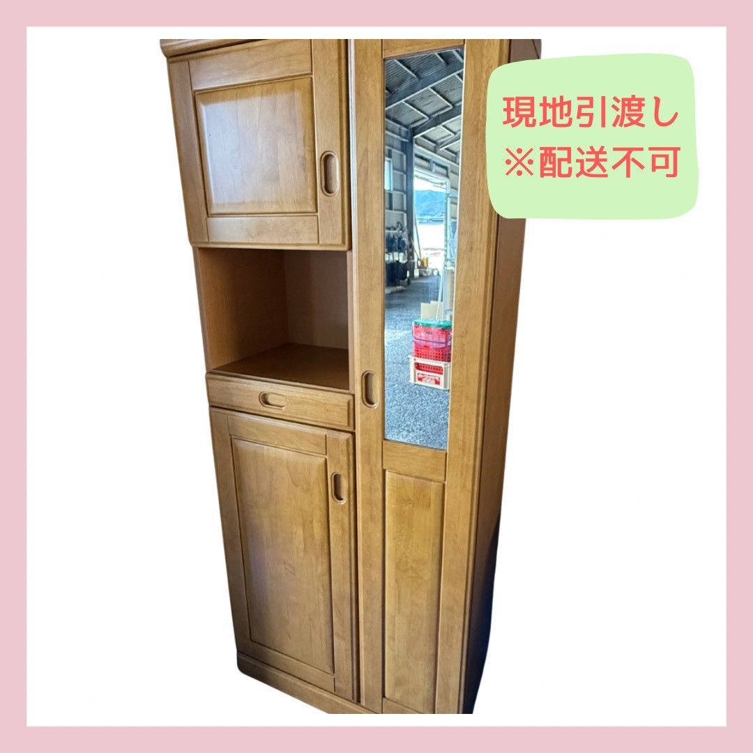 【昭和レトロ】最終値下げ♦ 木製下駄箱 （右端は傘立）✰引戸キャビネット 昭和レトロ】最終値下げ♢ 木製下駄箱 （傘立入れ）✰引戸キャビネット