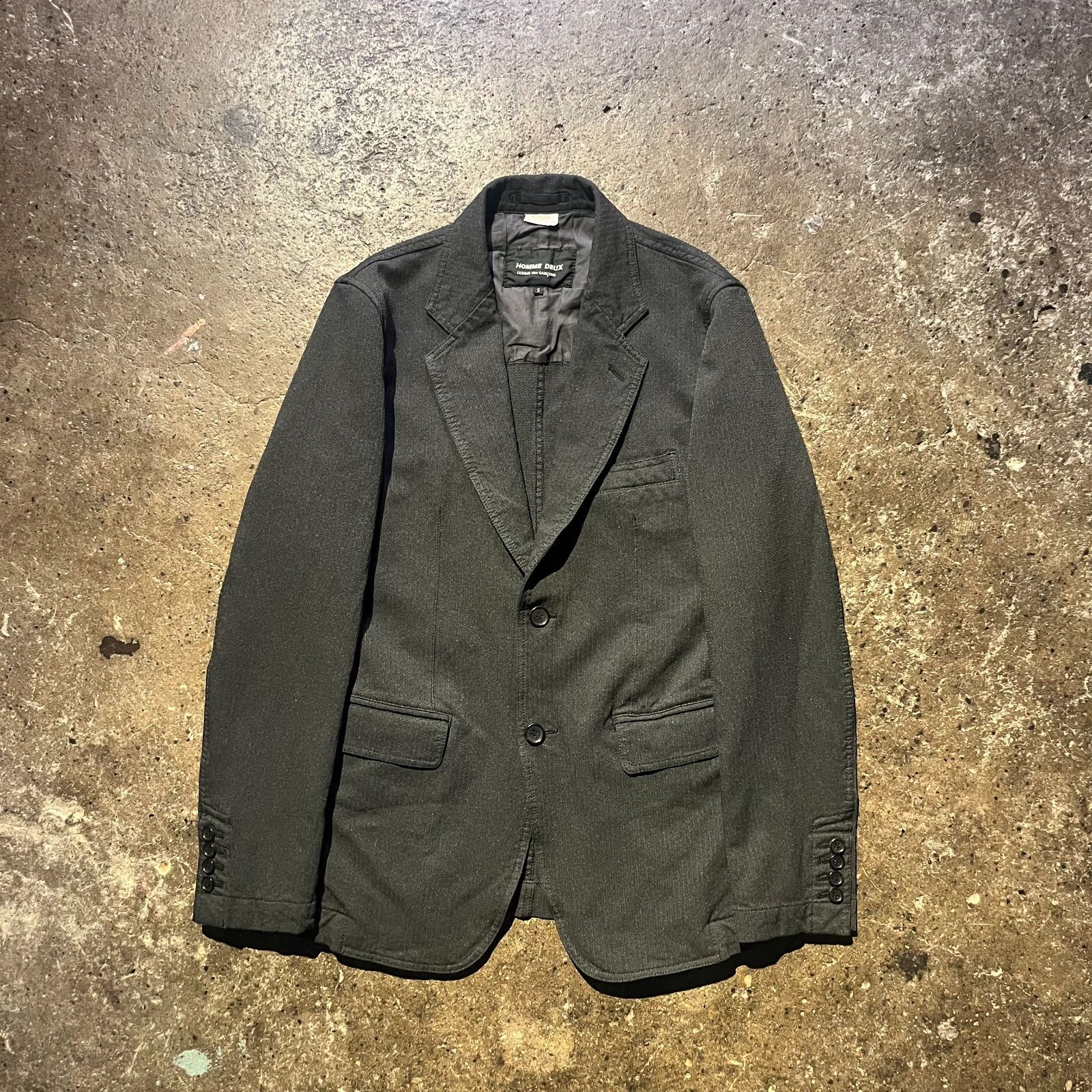 COMME des GARCONS HOMME DEUX 16aw ポリ縮ストライプジャケット S 