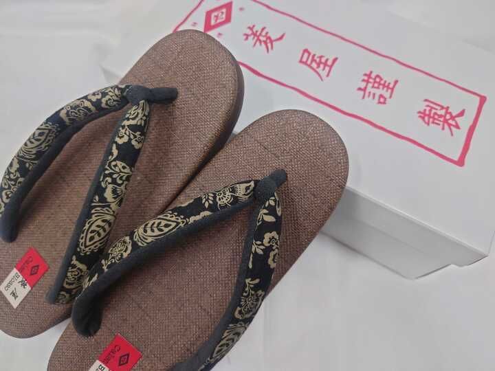 菱屋謹製 カレンブロッソ ソフト鼻緒 おしゃれ カフェ草履 Mサイズ ブラウン系