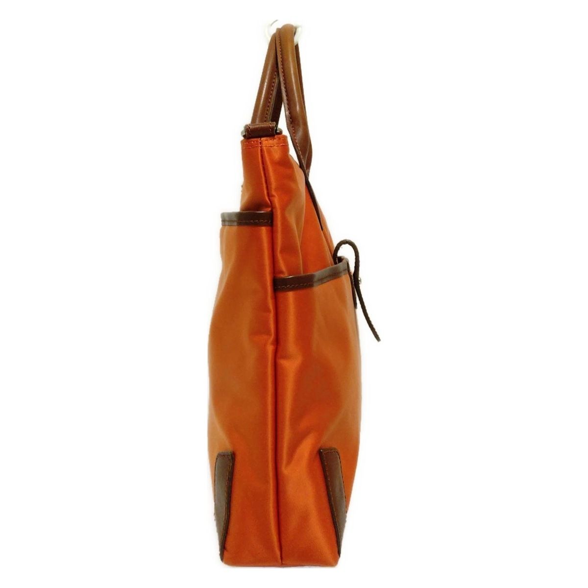 LAGASHA(ラガシャ) ビジネスバッグ - オレンジ×ブラウン 本体ロック