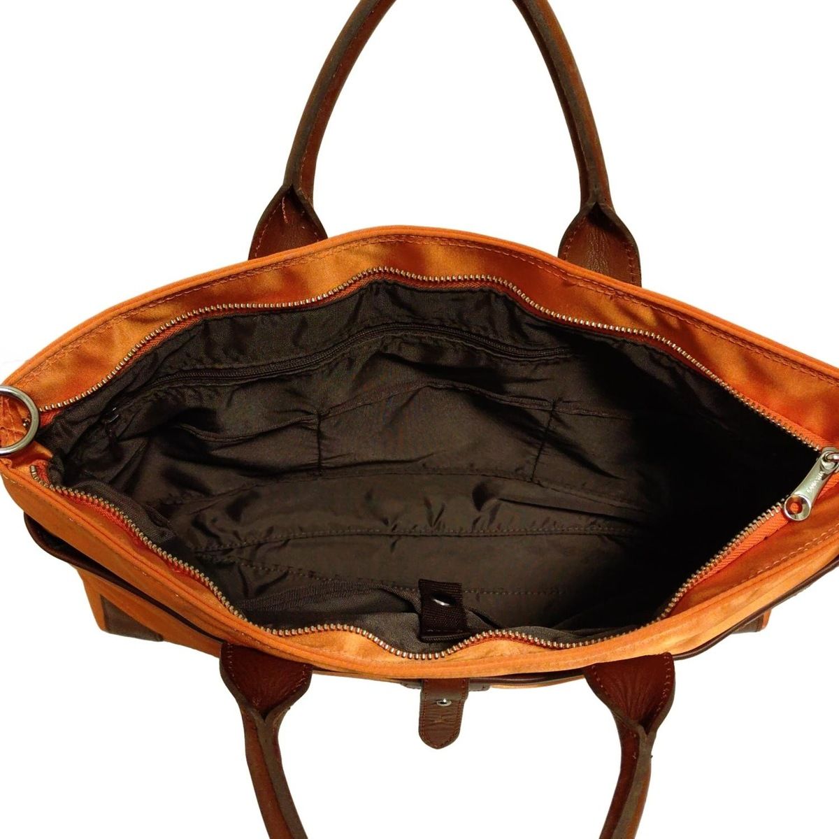 LAGASHA(ラガシャ) ビジネスバッグ - オレンジ×ブラウン 本体ロック