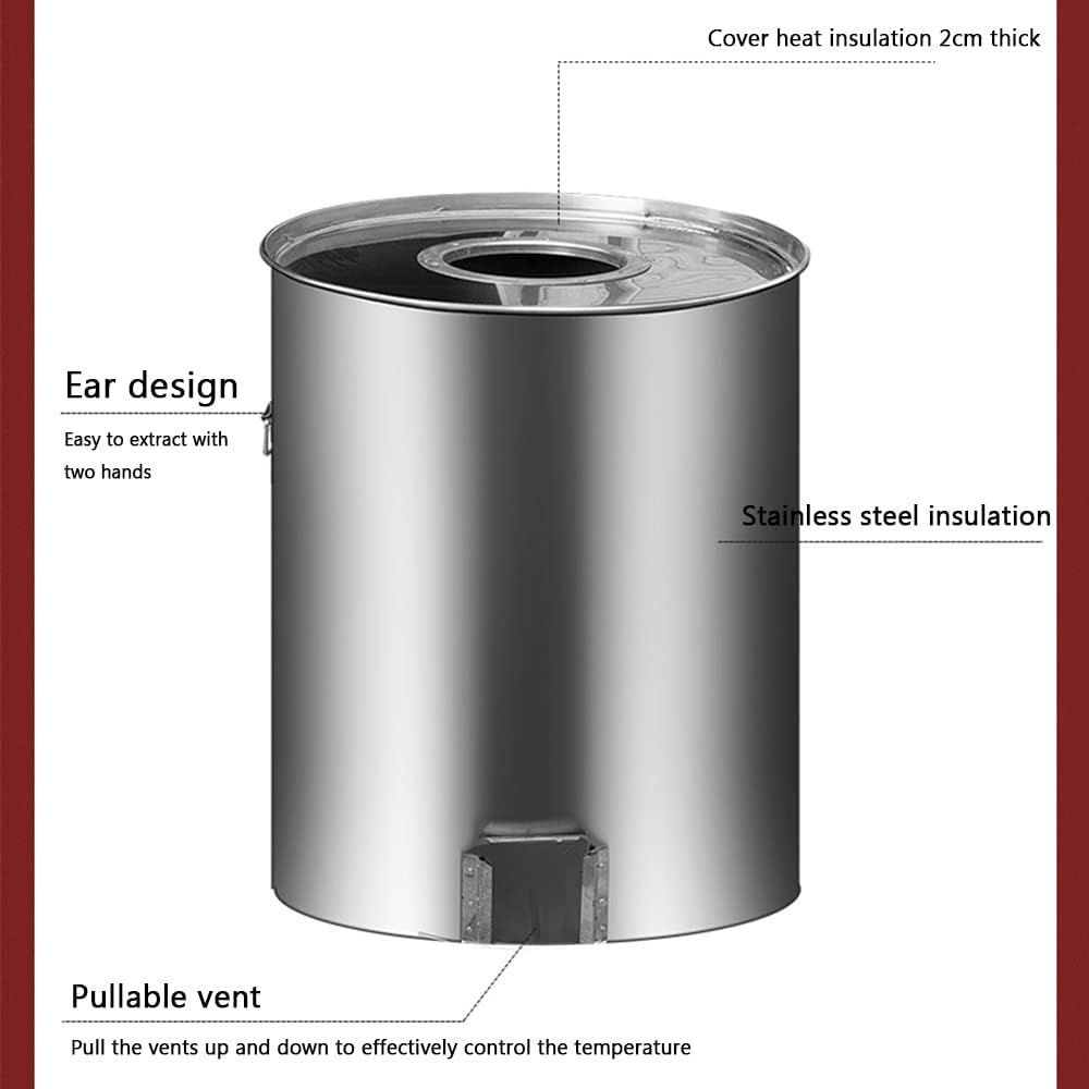推薦 ステンレス鋼の商業焙煎サツマイモストーブ チャコール ガススモーキーシチュー 栗トウモロコシ スモークバレル ガーデンアウトドアグリル 70 cm