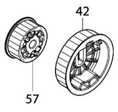 マキタ makita 355㎜ 充電式カッタ CE 002 GZ 用 222201-2 プーリ１７ー７０ ５ 222203-8 プーリ１７ー４５ ０ 2点 部品 修理 パーツ 切断