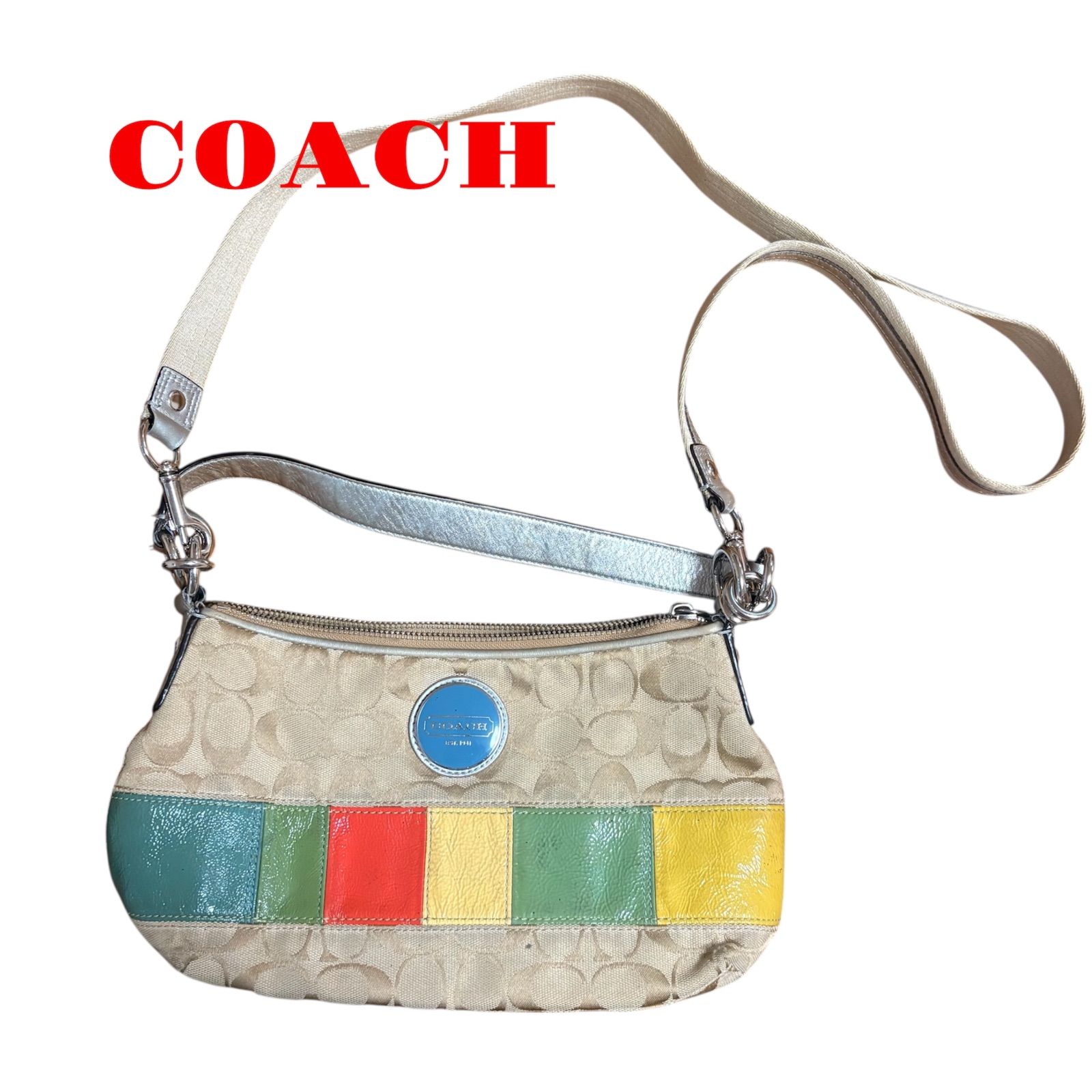 COACH コーチ ハンドバッグ ワンショルダー カラフル 希少 レザー Y2K 