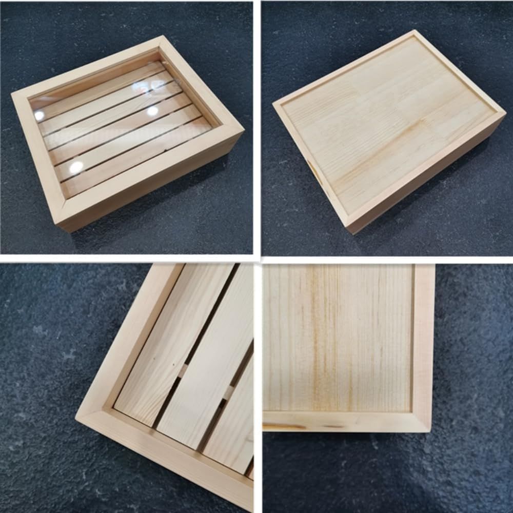 推薦 ネタ箱 目皿 アクリル製 寿司屋 キッチン ホテル レストラン 家庭用 業務用木製 35 28 9 5 cm