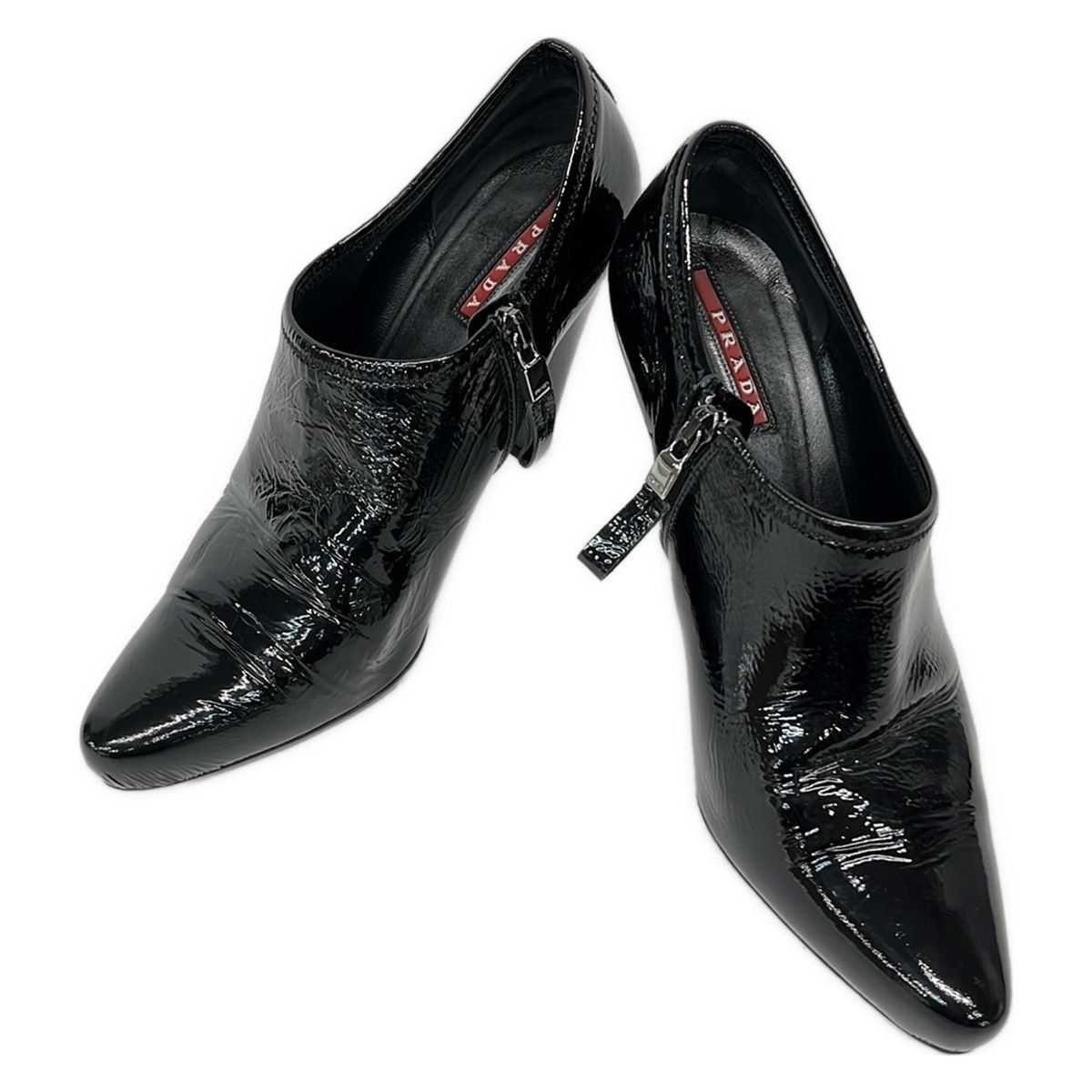 PRADA SPORT(プラダスポーツ) ブーティ 38 1/2 レディース - 黒 レザー