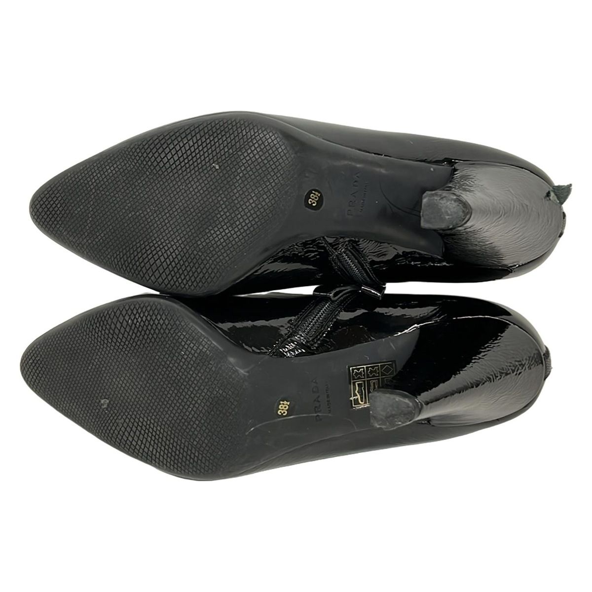 PRADA SPORT(プラダスポーツ) ブーティ 38 1/2 レディース - 黒 レザー