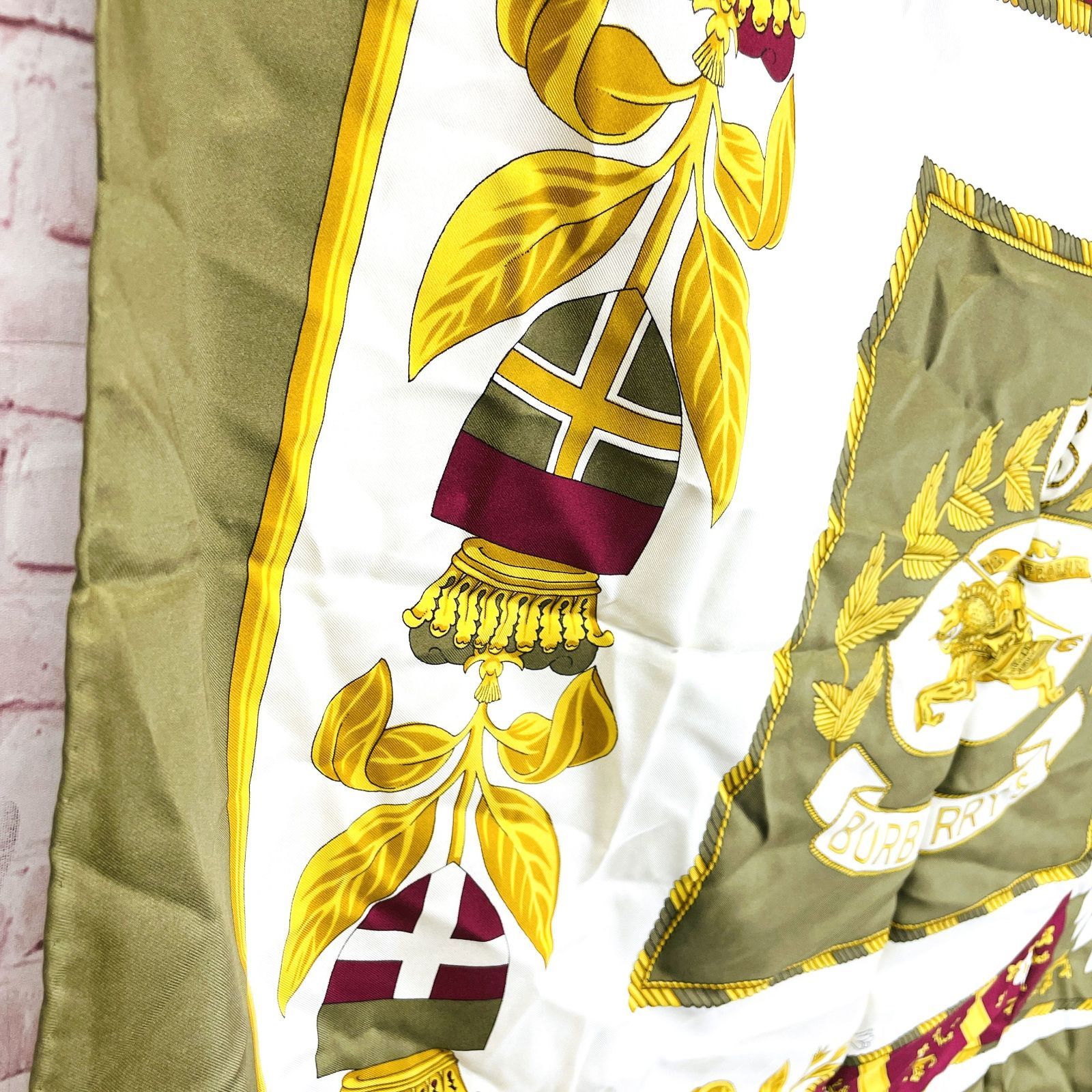 BURBERRYS バーバリーズ 大判スカーフ ストール シルク ヴィンテージ