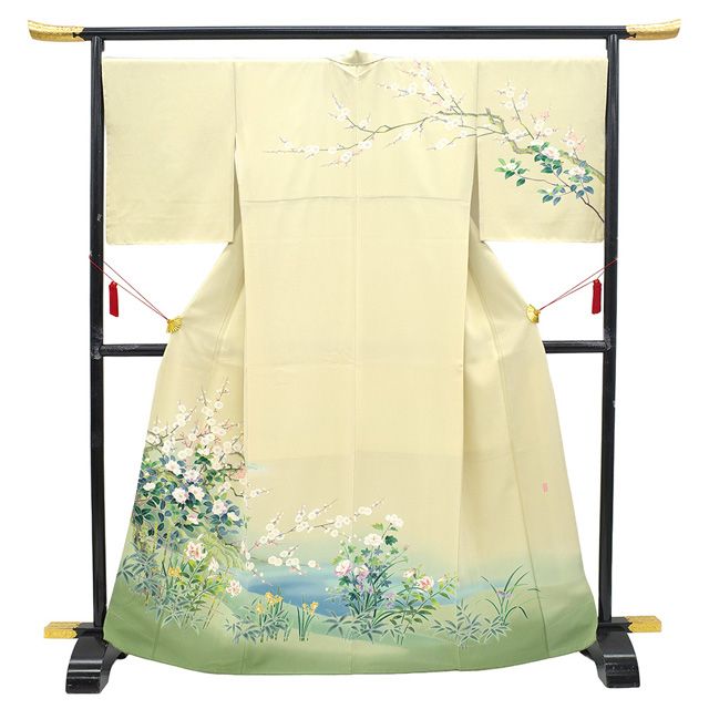 新古品】 訪問着 着物 未使用 正絹 袷 十日町友禅 作家 阿部佳雪 手