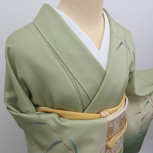 ｍ2303＊新品 正絹 仕付け糸付き 芍薬 手縫い仕立て 訪問着 m2303＊新品 正絹 仕付け糸付き 芍薬 手縫い仕立て 訪問着 Y2415◇金