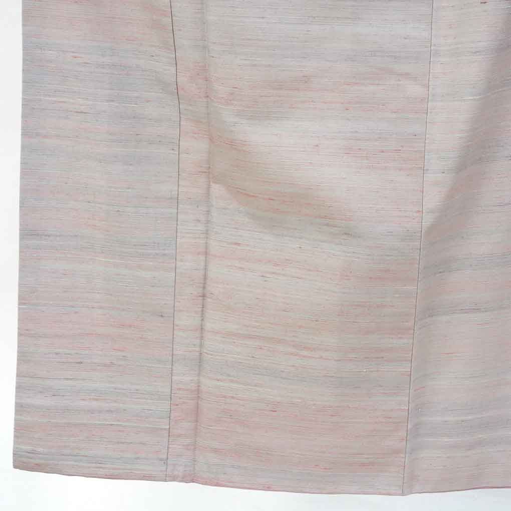 紬 身丈148 cm 裄64 前幅23.5 後幅29 袖丈49 袖幅33 レディース 袷 無地 裄Mサイズ 秋冬春用 正絹 シルク グレー リメイク リユース リサイクル 呉服のきくや
