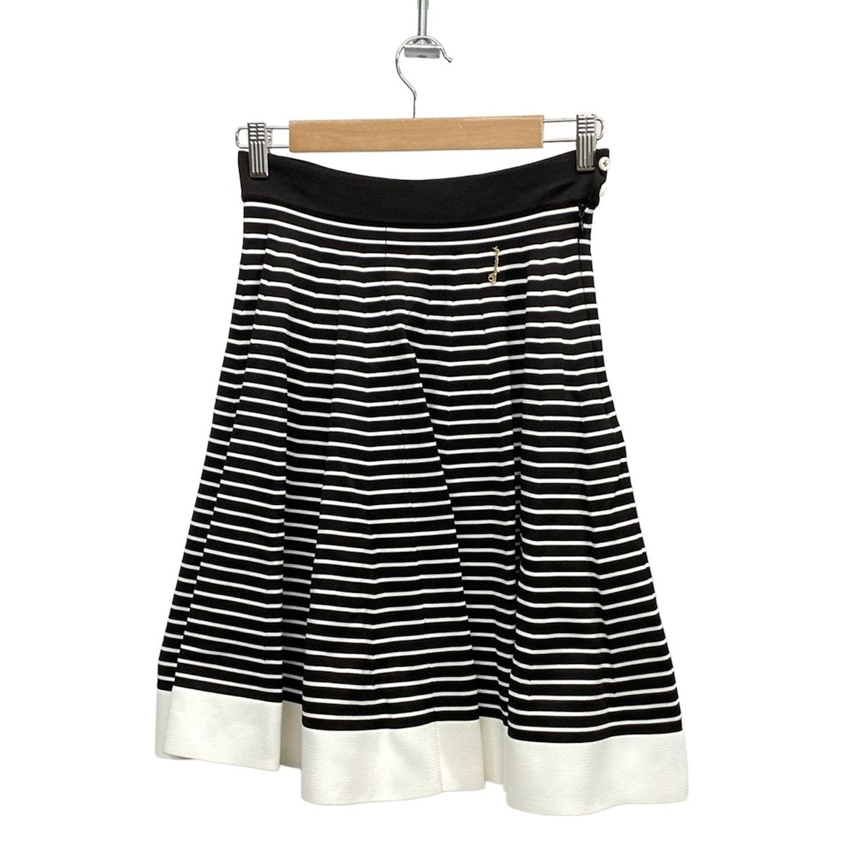 ディースクエアード スカート サイズL レディース - 黒×白 ひざ丈 ボーダー