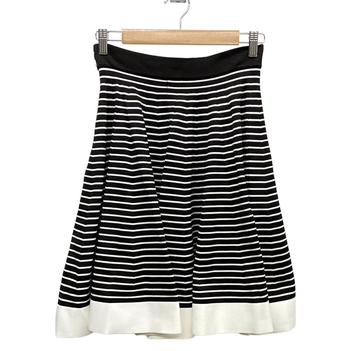 ディースクエアード スカート サイズL レディース - 黒×白 ひざ丈 ボーダー