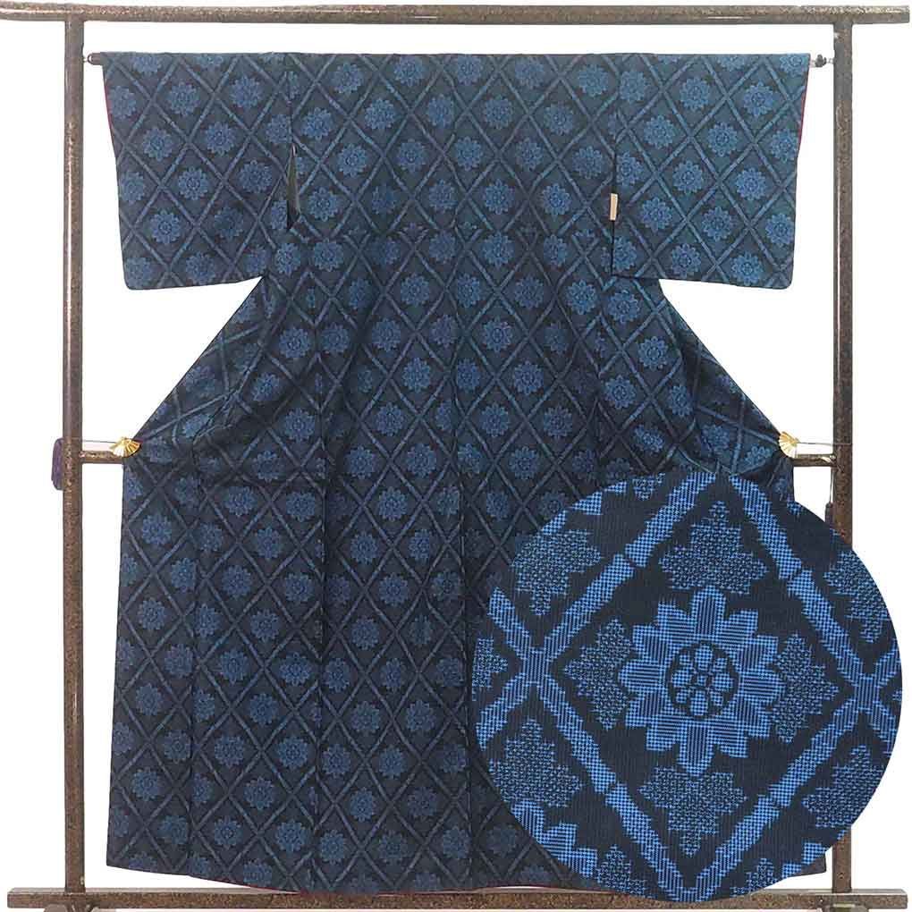 紬 身丈160cm 裄64cm 前幅23.5cm 後幅29.5cm 袖丈45cm 袖幅33cm