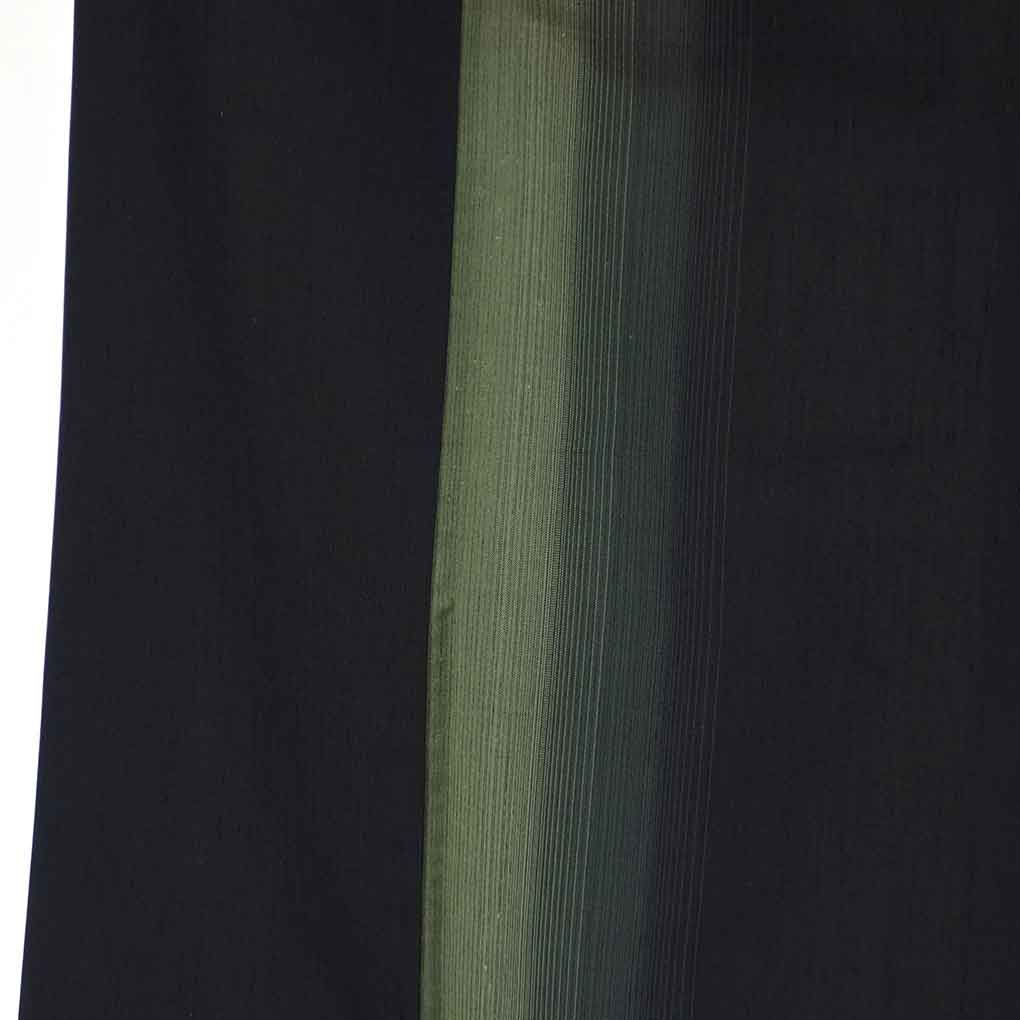 紬 身丈164 cm 裄66 前幅25 後幅30 袖丈49 袖幅33 レディース 袷 縦ぼかし 裄長 裄M-Lサイズ 秋冬春用 正絹 シルク ブラック トールサイズ リメイク リユース リサイクル 呉服のきくや