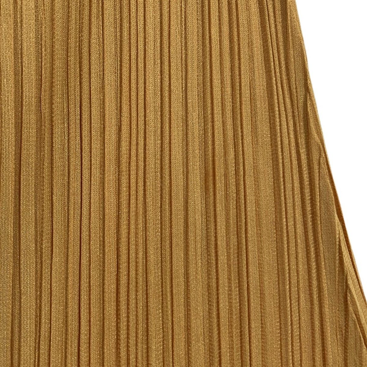  PLEATS PLEASE プリーツプリーズ ロングスカート サイズ4 XL レディース - ダークイエロー プリーツ その他 ロングスカート